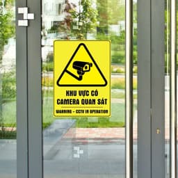 Decal Dán Cảnh Báo Khu Vực Có Camera Quan Sát - Biển Decal Camera Đang Hoạt Động 6