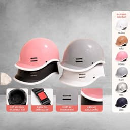 [ĐẠT CHUẨN AN TOÀN] Nón Bảo Hiểm Cá Heo Nam Nữ Nửa Đầu Nhiều Màu Thời Trang Dễ Thương 7