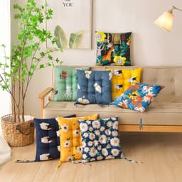 Đệm Ngồi Ghế 40x40cm Bông PP Mềm Êm Đệm Lót Ghế Ăn Văn Phòng Sofa Họa Tiết Hoa Lá Thú Cưng Dễ Thương 1