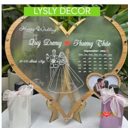 "Tranh Rót Cát Hình Trái Tim Ngày Cưới In Tên Theo Yêu Cầu - Quà Tặng Độc Đáo" 9