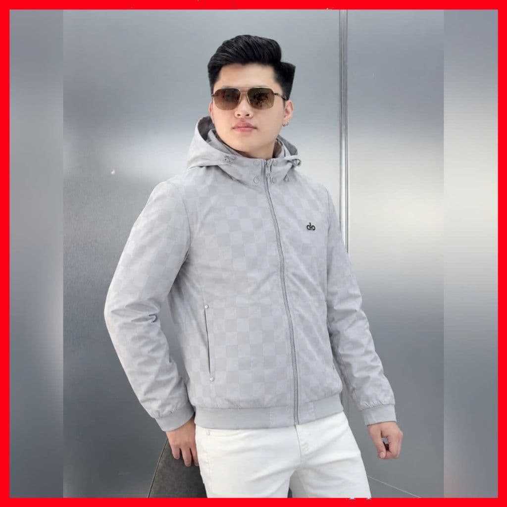 KHOÁC GIÓ NAM CAO CẤP,THIẾT KẾ HỌA TIẾT KẺ Ô TRẺ TRUNG,FORM ÁO GỌN GÀNG,1 CHIẾC ÁO CÂN MỌI OUTFIT VIC
