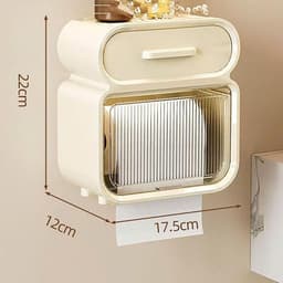 VINBEO Hộp Đựng Giấy Vệ Sinh 2 Tầng , Hộp Đựng Giấy Hộp Giấy Vệ Sinh Có Kệ Để Điện Thoại ANHI002 7