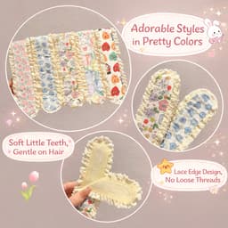 Miếng Dán Tóc Mái Nữ Kiểu Hàn Hoa Nhí Xinh Xắn, Băng Đô Velcro Giữ Tóc Gọn Gàng Khi Makeup Rửa Mặt 2