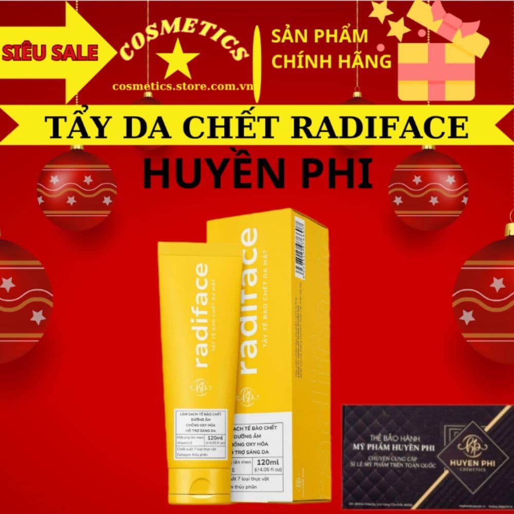 Tẩy Tế Bào Chết Huyền Phi Radiface loại bỏ lớp tế bào chết trên da mặt, tăng hiệu quả làm sạch sáng da 120ML