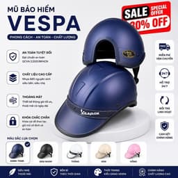 [ĐẠT CHUẨN AN TOÀN] Mũ Bảo Hiểm Vespa Luoi Trai Nam Nữ Khoét Lỗ Chừa Đuôi Tóc ABS Bền Đẹp, Dây Khóa Chắc Chắn 7