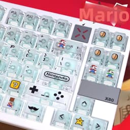 [Tổng hợp]Bộ Keycap Super Mario | Mygo Xuyên LED RGB Bàn Phím Cơ - Profile Cherry 122 Phím Nhựa PC In UV 5