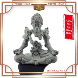 Tượng Ngộ Không đấu chiến thiền tâm đá sa thạch ST0375 - Tượng tôn ngộ không phá giáp ngồi thiền 6