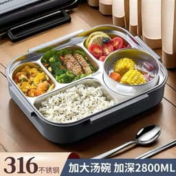 Hộp Đựng Cơm 5 Ngăn Inox 316 Cao Cấp Chống Mòn Siêu Bền VOICON-[KN78] Dành Cho Văn Phòng & Suất Ăn Công Nghiệp 3