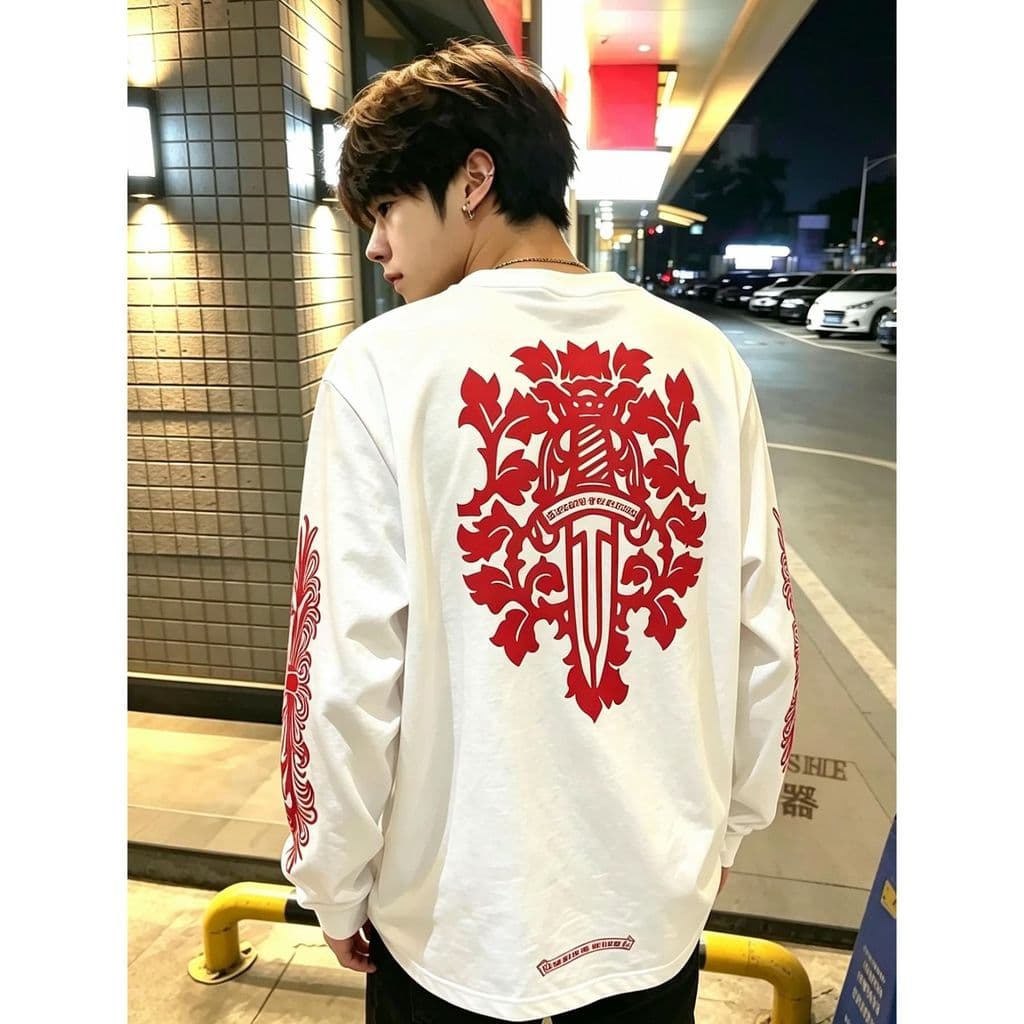 Áo thun phông dài tay KIẾM ĐỎ thánh giá thập tự CHOICE HEARTS l66 nam nữ boxy long tee form rộng thể thao AM119