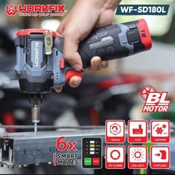 Máy Bắn Vít Búa Pin Workfix WF-SD180L Động Cơ Không Chổi Than 180Nm - Đầu Ngậm Nhanh 6.35mm 7