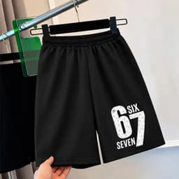 Áo thun bé trai số 67 họa tiết in trên mặt trước và sau tay ngắn Cotton nguyên chất thoải mái khi mặc quần áo thời trang mùa hè không nóng bỏng Có nhiều kích cỡ. 7