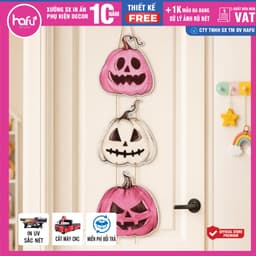 [Hỏa tốc HCM] chất liệu Formex 5mm, nhựa cứng Trang trí Halloween Treo Cửa, Dễ Thương Nhẹ Bí Ngô Ma Trang Trí Hafu House 9