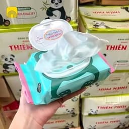 LOẠI XỊN Khăn ướt Thiên Phúc 120 tờ Hình Gấu An Toàn, Không Mùi, Không Kích Ứng Cho Bé Yêu. 3