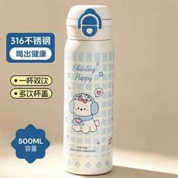 Bình Nước Giữ Nhiệt 316 Thép Không Gỉ Giữ Nhiệt Cốc Một Cốc Ba Uống Nắp Thoát Cốc -khosianhvy8386 6