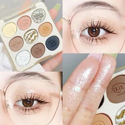 [XIXI] Bảng Phấn Mắt XIXI 9 ô Trang Điểm Làm Sáng Tự Nhiên Màu Lì Lâu Trôi Chống Thấm Nước 3
