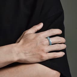 ((Có Giấy Chứng Nhận Thẩm Định) Tự Nhiên Cũ Hố A Hàng Hóa Ngọc Xanh Vòng Nước Phong Cách Nam Cờ Lê Ngón Tay Ngọc bích Nhẫn 3