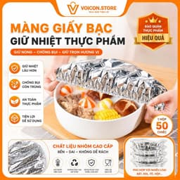 Tấm Nhôm Cách Nhiệt Bọc Thực Phẩm Vỏ Nhựa Cấp Thực Phẩm Giữ Nhiệt Bàn Ăn TTA11 Co Giãn Đàn Hồi Chống Dầu Dễ Giặt 1
