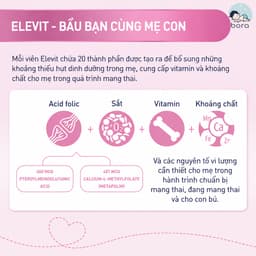 Thực phẩm bảo vệ sức khỏe Elevit hỗ trợ cho phụ nữ giai đoạn trước trong khi mang thai và sau sinh, 1 hộp 30 Viên 5