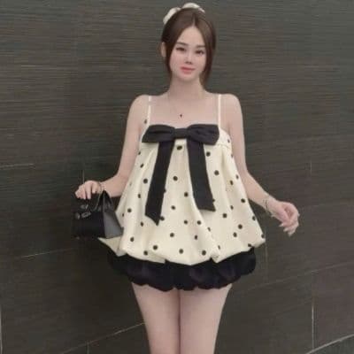 Áo Hai Dây Nơ Ngực Dáng Bí Mùa Hè Cho Nàng -- Sam botique