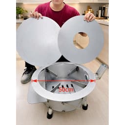 [Hàng Loại 1] Bếp củi đa năng - bếp đun củi thông minh không khói không đen nồi có ống khói + khay đỡ, tấm chống đen 2