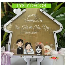 Tranh rót cát đám cưới kèm theo cát sẵn có cho ngày trọng đại. 8
