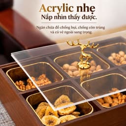 Khay Đựng Mứt Tết, Hạt Khô,Bánh Kẹo Sang Trọng 4 Ngăn ,6 Ngăn Mẫu Mơi 2027 6