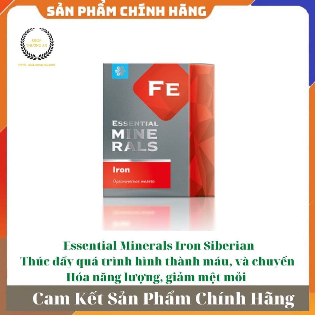 [GIÁ SỈ] - Sắt Siberian Essential Minerals, hỗ trợ tạo máu, năng lượng, giảm mệt mỏi hiệu quả.