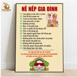 Tranh Treo Tường "Nề Nếp Gia Đình" - Có Khung 8