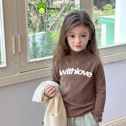[10-29KG] Áo dài tay giữ nhiệt bé gái cổ cao 3p cao cấp KIMCHIBABY  DÀY MỊN SIÊU ẤM cho bé mặc thu đông ACL602 9