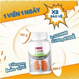 Neo Kids Gummies Kẽm Hữu Cơ  giúp trẻ ăn ngon, tiêu hóa tốt, hỗ trợ tăng đề kháng< BUNBUN SHOP20 4