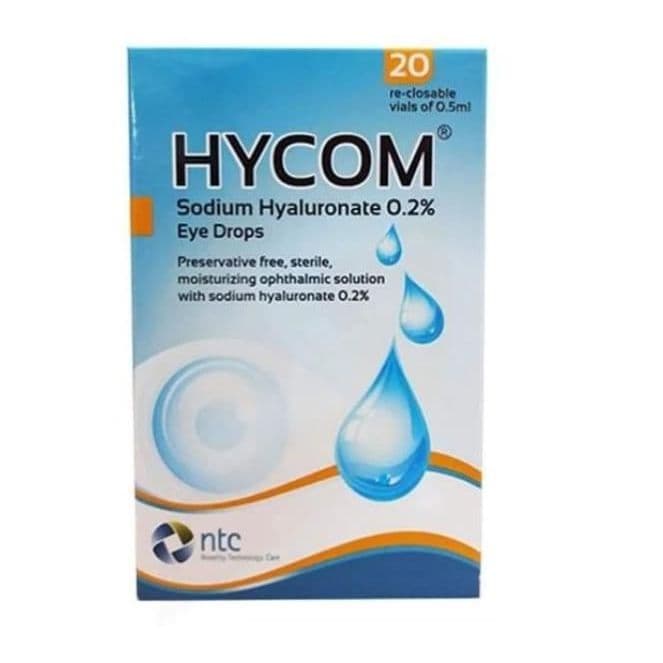 Dung dịch nước mắt nhân tạo đơn liều nhỏ mắt HYCOM giúp cải thiện tình trạng mỏi mắt khô mắt ngứa mắt>BUN BUN SHOP !