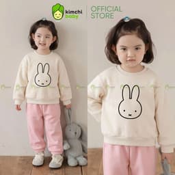 [10-29kg] Bộ Nỉ 2 Da Cao Cấp Premium Cho Bé Gái Mặc Thu Đông Dày Mịn Ấm KIMCHIBABY Họa Tiết Hoạt Hình Micki BN604 8
