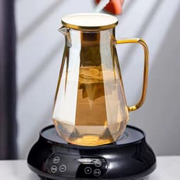Combo Bình Cốc Chất Liệu Thuỷ Chịu Nhiệt BN01 Họa Tiết Sang Trọng ,6 Cốc  Có Quay Tiện Lợi Sang Trọng 6