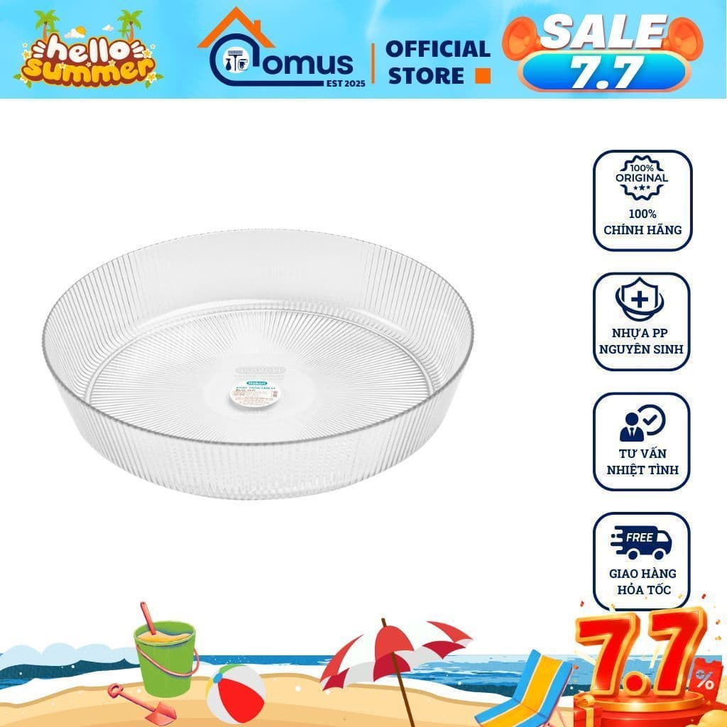 Khay Tròn, Mâm Nhựa Việt Nhật 5630 Đựng Trái Cây, Rau Củ, Đồ Trang Trí - DOMUS