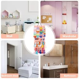 Giá Đỡ Kẹp Tóc / Nơ Treo Tường Kích Thước Lớn Tiết Kiệm Không Gian Trang Trí Phòng Bé Gái 4