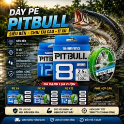 Dây Dù PE Pitbull X4 X8 X12 – Dây Câu Lure Mềm Mượt, Ít Xù, Nhiều Size Lựa Chọn 1