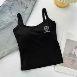 < free size 33 -48kg  > Sét bộ quần dài da cá ống suông + mix áo 2 dây ĐỆM MÚT - chữ THẬP -thoitrang2k 8