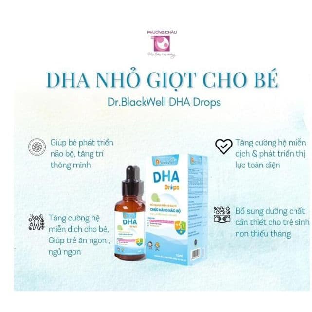 DHA Drops DR brackWell giúp bé phát triển não bộ , tốt cho mắt  , giúp bé nhanh nói  tập trung> BUN BUN SHOP