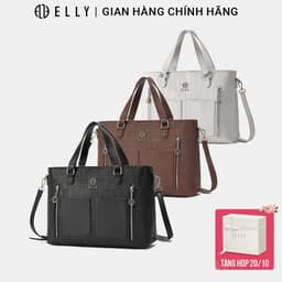 [Tặng Hộp 20.10] Túi Xách Nữ ELLY EL342 Da Tổng Hợp Cao Cấp Đeo Vai Công Sở Thời Trang Hot Trend 1