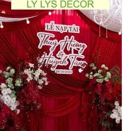 Bảng tên dâu rể ngày cưới, bảng tên đám cưới trang trí gia tiên. LY LYS DECOR 2