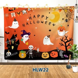 Có 2mx3m Phông Nền Halloween - Tranh vải trang trí Halloween Phông nền In Bạt chụp ảnh Phông checkin Halloween 4