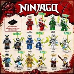 [IN LƯNG][2 Mặt]Mô Hình Lắp Ghép Ninjago season 12-Minifigures Ninjago Season 12 1