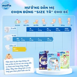 [Mua 3 gói_Chọn QUÀ trong giỏ] Tã/bỉm dán Molfix Thiên nhiên Super Jumbo đủ các size S80/ M76/ L68/ XL64/ XXL 4