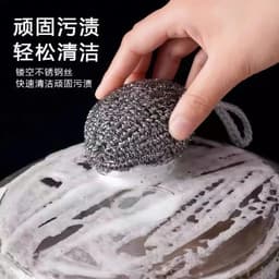 Cọ Xoong Chảo Sét 10 Miếng Cọ Tròn Rửa Bát Thép Không Gỉ Có Dây Treo Tiện Lợi VOICON-DA72 Chất Lượng Cao 3