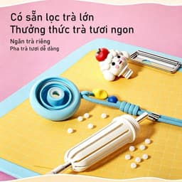 Bình Giữ Nhiệt Hoạt Hình 3D 500ml Inox 316 Dễ Thương Có Dây Đeo VOICON-CU22 Giữ Nóng Lạnh An Toàn Cho Học Sinh 3