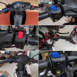 Cùm fz v2 loại 1 cho xe máy xe điện, cụm công tắc FZ gắn ghi đông đa chức năng 9