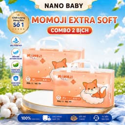 COMBO 2 Bỉm Quần/Dán MOMOJI EXTRA SOFT Siêu mỏng,mềm mại,chống tràn, siêu thấm 1