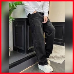 JEAN NAM ỐNG RỘNG,FORM SUÔNG THỜI TRANG,MÀU ĐEN DỄ PHỐI,MẶC LÊN CỰC CÁ TÍNH QJ-9867 VIC 1