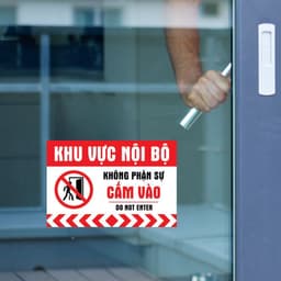 Decal Dán Nội Bộ Cấm Vào - Khu Vực Nhân Viên, Chỉ Dành Cho Staff, Xin Đừng Vào 5