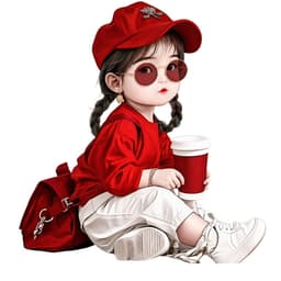 HỎA TỐC Decal Dán Xe Hơi Hình Bé Gái Đội Mũ Đỏ Cá Tính Chống Thấm Nước - Tem Dán Trang Trí Độc Đáo, Nổi Bật 8